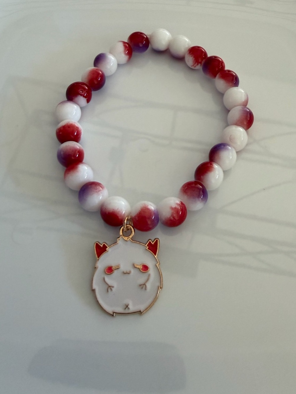 Kawaii Monster Charm Beaded Bracelet Handmade Halloween Novelty Jewelry